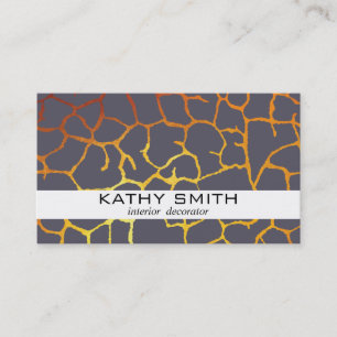 Organic Pattern (plum)   Modern, Gold II Business Card