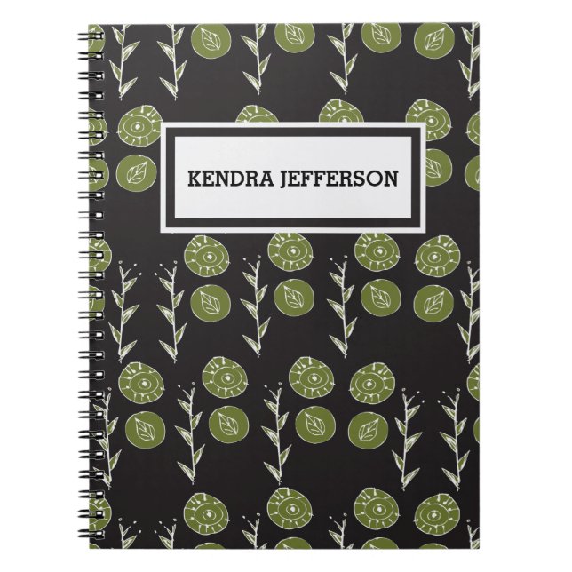 organic pattern spiral notebook (Front)