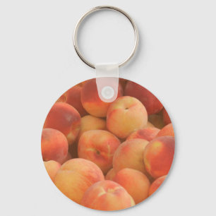 organic peaches key ring