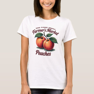 Organic Peaches Tee – Handpicked & Juicy