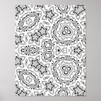 Organic Pebble Mandala Pattern Colouring Page Art