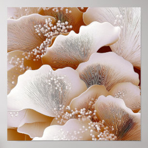 Organic Petal Drift – Soft Neutral Abstract Art #2 Poster