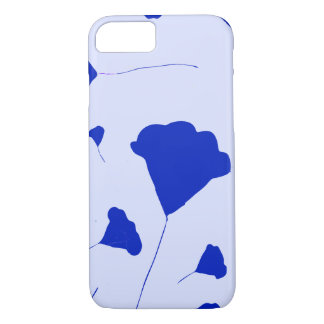 Organic plain blue flowers Case-Mate iPhone case