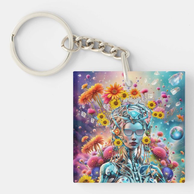 Organic Robot Key Ring (Front)