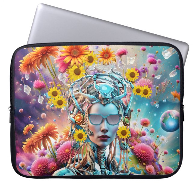 Organic Robot Laptop Sleeve (Front)