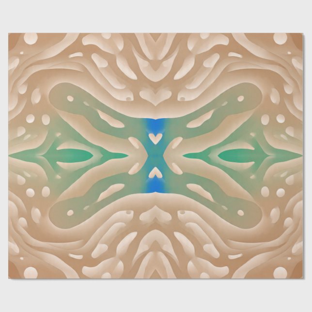 Organic Sand Wave Abstract Pattern Wrapping Paper (Flat)
