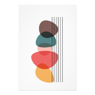 Organic Shapes Artistic Modern Composition Photo Print