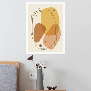 Organic shapes modern poster