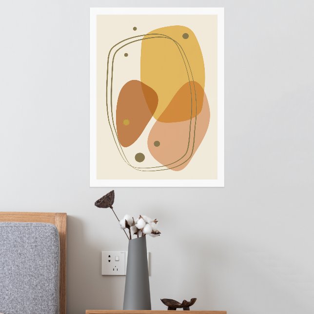 Organic shapes modern poster (In Situ (Bedroom 2))