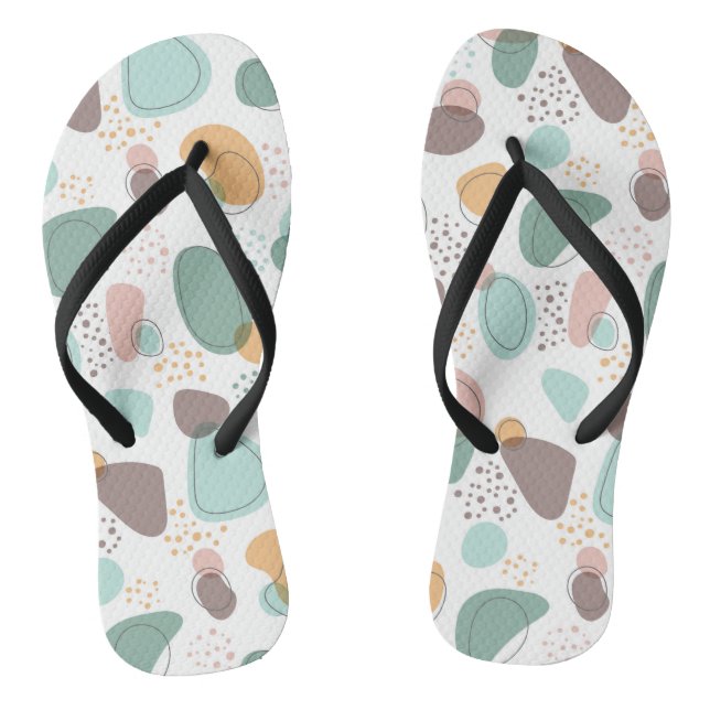 Organic shapes modern seamless pattern jandals (Footbed)