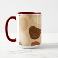 Organic shapes pattern brown and beige