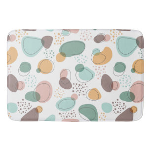 Organic shapes seamless pattern bath mat