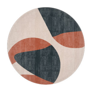 Organic Shapes Warm Tones Modern Cutting Board