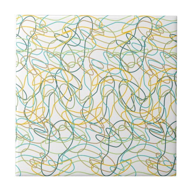 Organic Shapes with White Background Tile (Front)