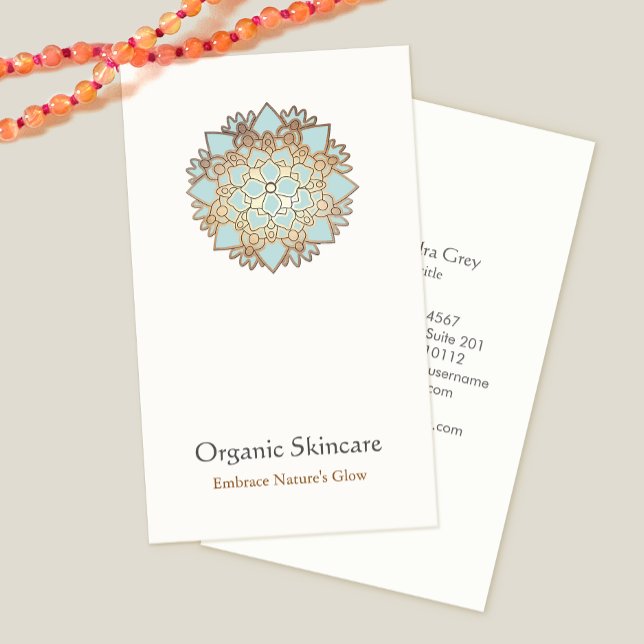 Organic Skincare Lotus Flower Business Card (Creator Uploaded)