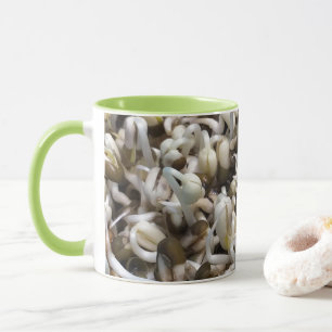 Organic Sprout Life Mung Bean Macro Photography He Mug