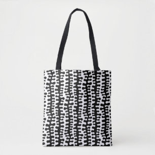 Organic Stripes - Black Tote Bag