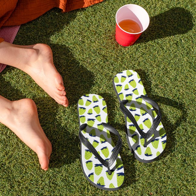 Organic summer strawberries neon green jandals (Creator Uploaded)