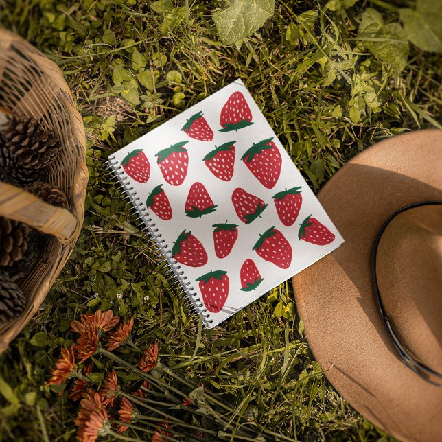 Organic summer strawberries - red and green planner (Creator Uploaded)