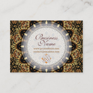 Organic Tapestry Earthy Gold Business Card