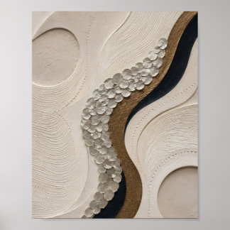 Organic Textured Wave Wall Art
