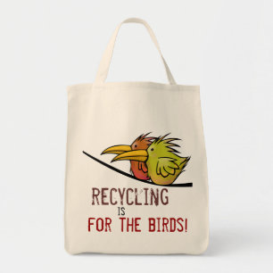 Organic Tote Bag, 2 Birds on a Wire Bag