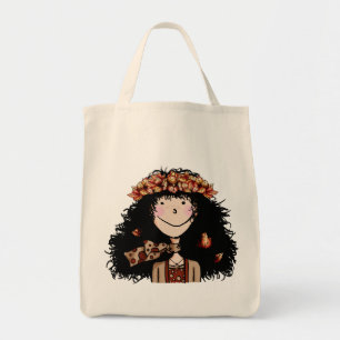 Organic Tote Bag, Autumn Girl Bag