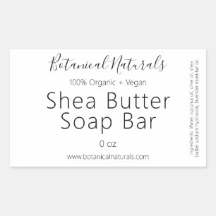 Organic Vegan Simple Handmade Butter Soap Labels