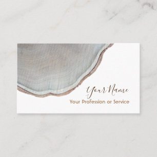 Organic wooden interior design and furnitures! bus business card
