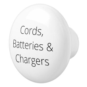 Organisation Decor, cords, batteries & chargers Ceramic Knob