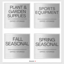 Organisation Silver Labels for Storage