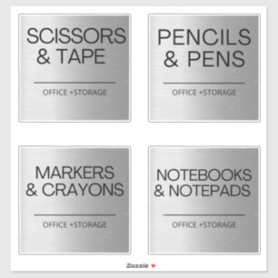 Organisation Silver Labels for Storage