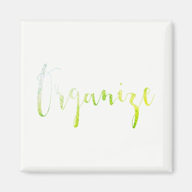Organise Event Weekly Planner Home Office Green Magnet (Front)