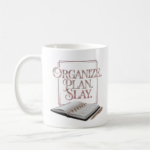 Organise Plan Slay Elegant Rose Gold Planner Coffee Mug