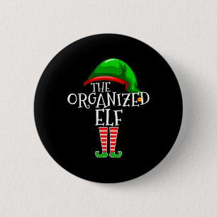 Organised Elf Group Matching Family Christmas  6 Cm Round Badge
