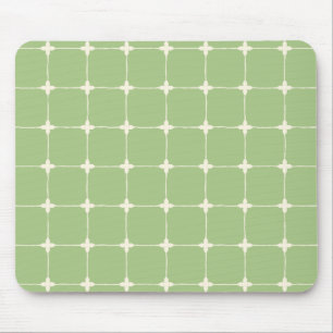 Organised Neutral Grid Minimalist Sage Green Mouse Pad