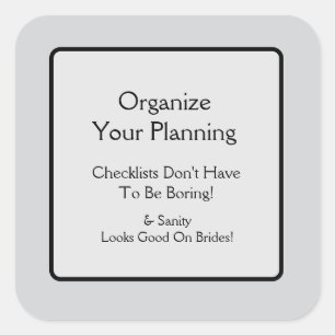 Organised Planning Square Sticker