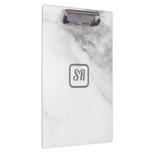 Organised Style White Marble Clipboard