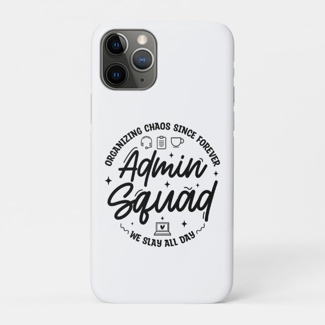 Organising Chaos Funny Quote Admin Prof Day Squad Case-Mate iPhone Case (Back)