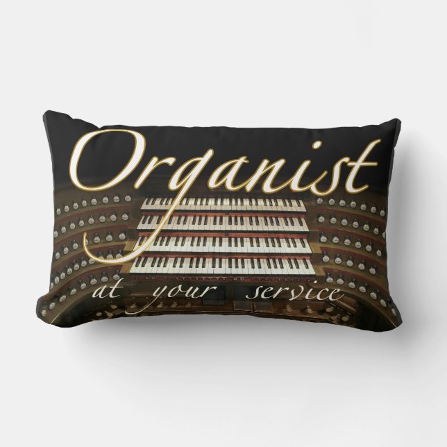 Organist at your service lumbar pillow (Front)