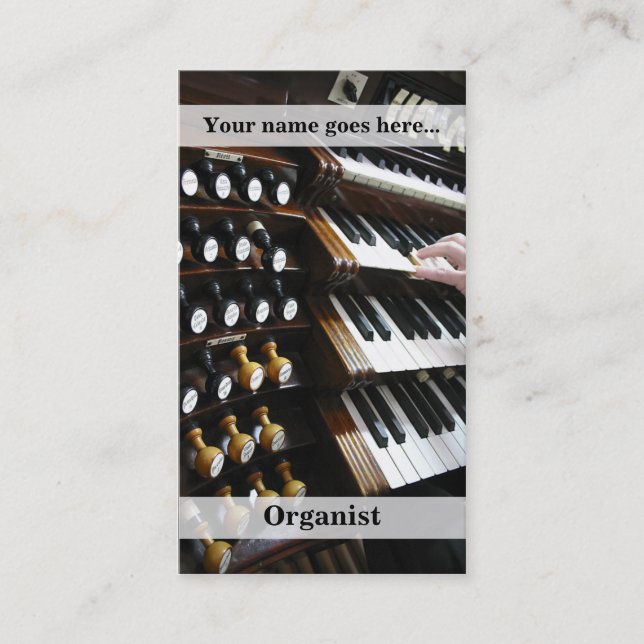 Organist business card vertical (Front)
