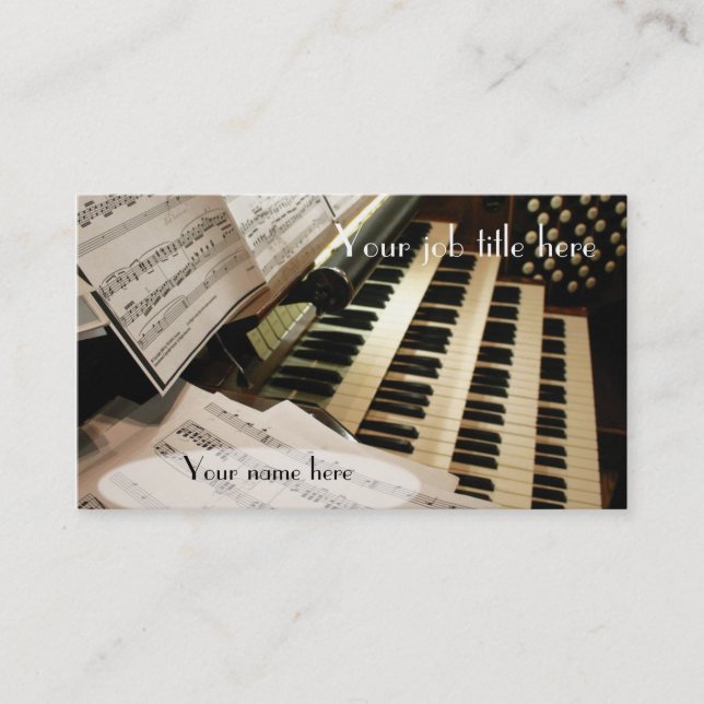 Organist business cards (Front)