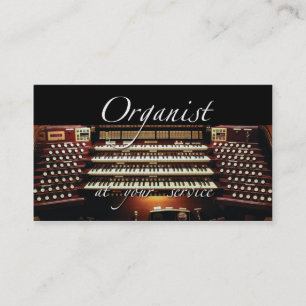 Organist business cards - at your service - 2