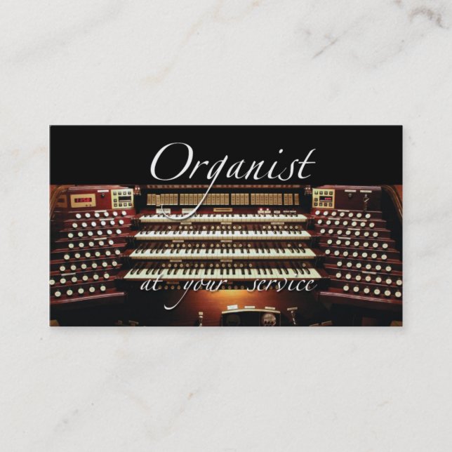 Organist business cards - at your service - 2 (Front)