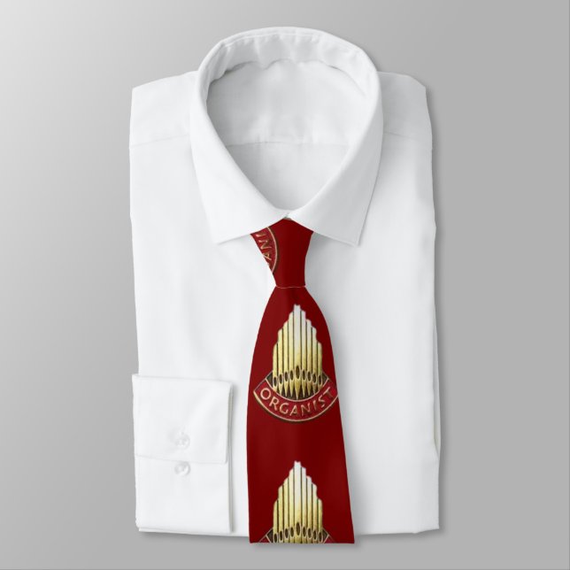 Organist Dark Red Tie (Tied)