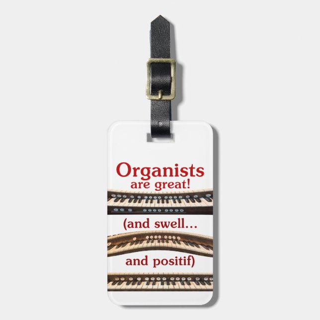Organist luggage tag (Front Vertical)