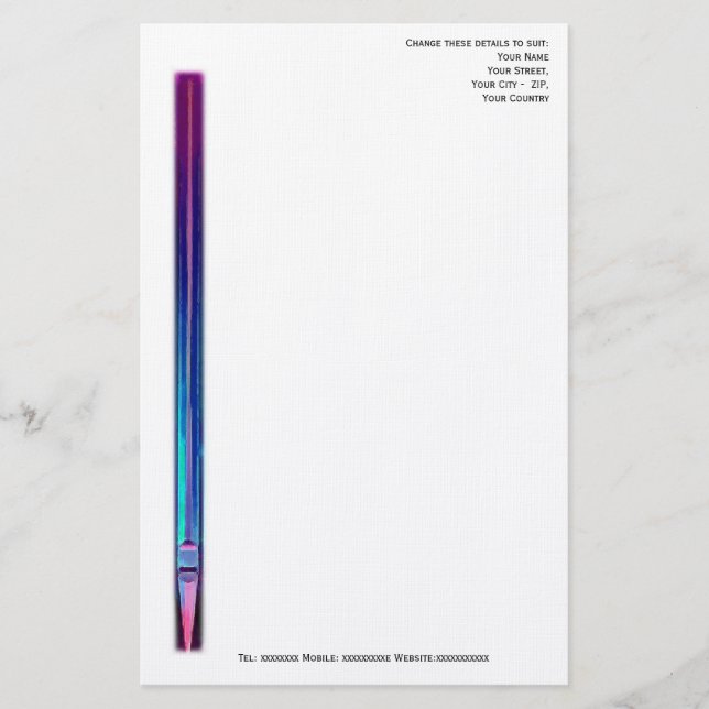 Organist or church musician letterhead (Front)