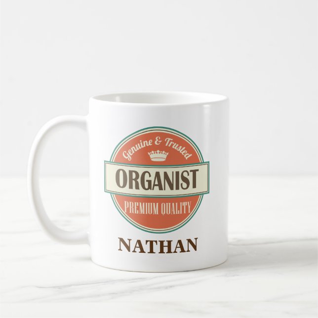 Organist Personalised Office Mug Gift (Left)