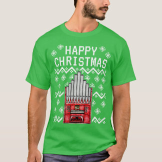Organist Ugly Christmas Church Organ Musician T-Shirt