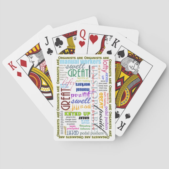 Organists are Everything! playing cards (Back)